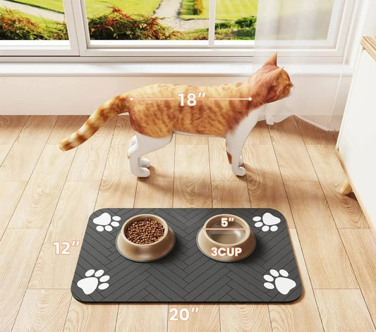 Tapete Protetor para Tigelas de Pet — Absorve, Seca Rápido e Não Escorrega 🐱🐶